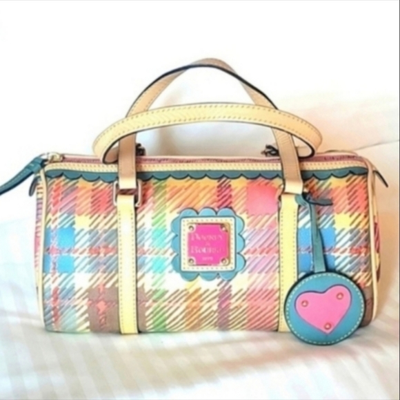 Dooney & Bourke Vintage Picnic Collection Plaid Satchel - Picture 9 of 9
